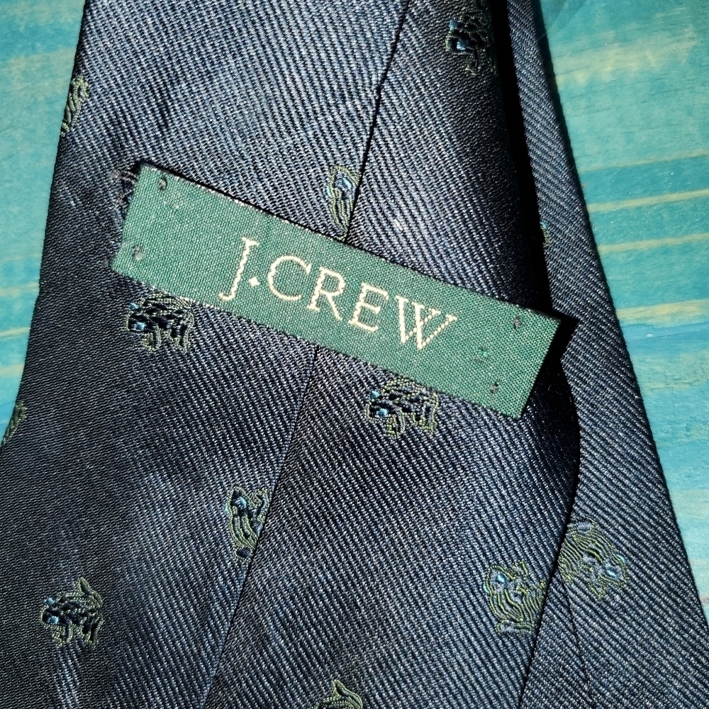 J. CREW Frog necktie Black / blue - NEW - Picture 5 of 8